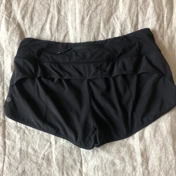 Lululemon speed shorts black, size 8 - Picture 2 of 4